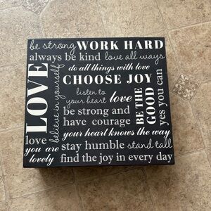 Black and White Inspirational box
